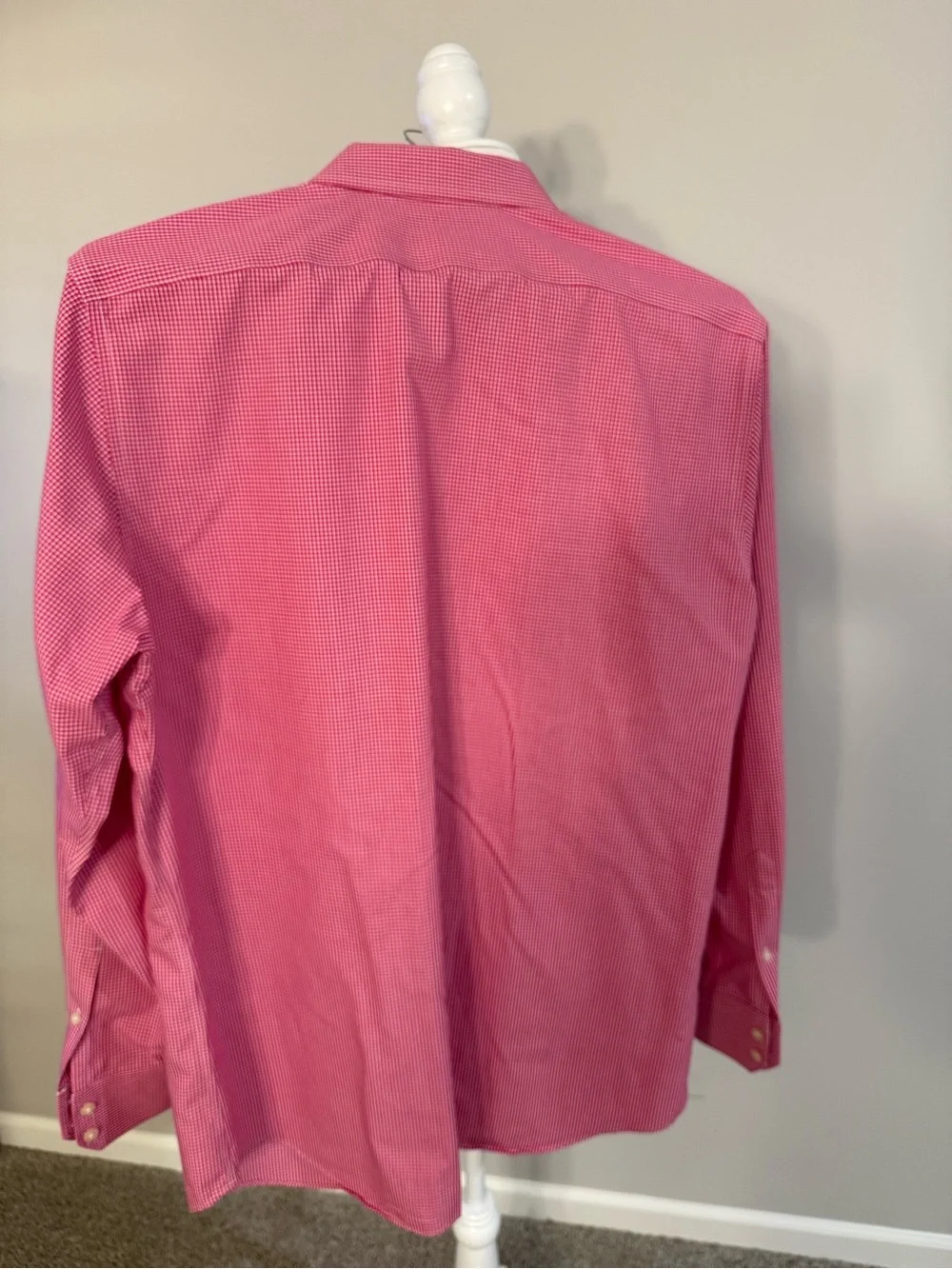 Banana Republic Red Micro-Check Dress Shirt